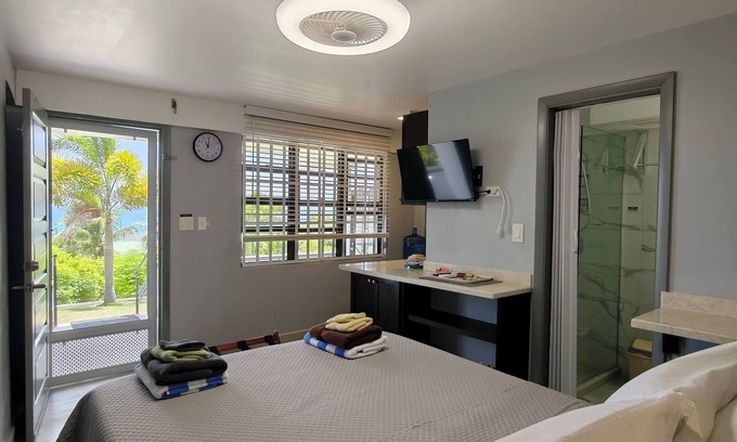 St. John's Apartment | Cozy Studio with Seaview. Beach nearby/On-site car rental/Very comfortable bed