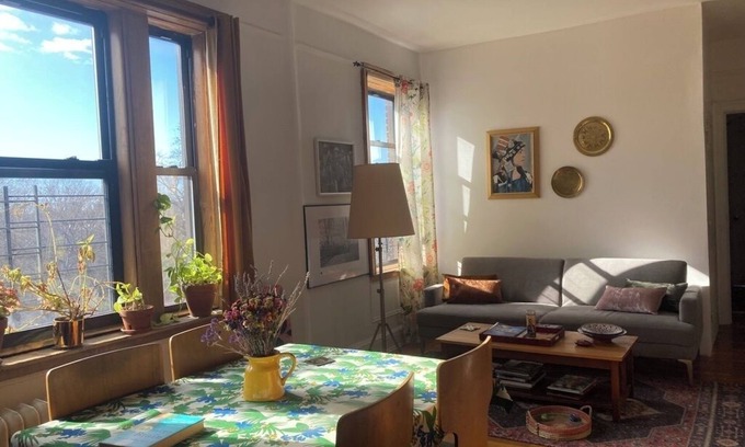 Hamilton Heights Condo | Cozy, sunny private bedroom in Harlem with views to Riverbank State Park