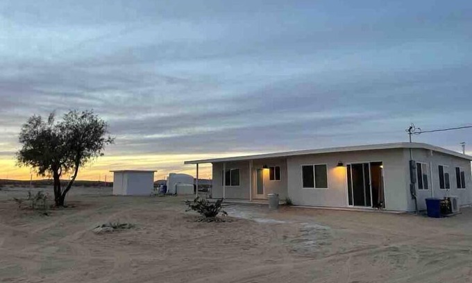 Wonder Valley House | Creosote House with Private Marble Hot Springs