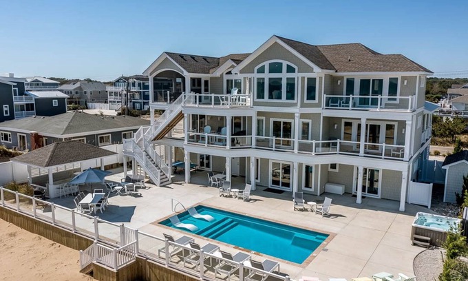 Sandbridge House | Dancing Dolphin | Oceanfront | Private Pool, Hot Tub
