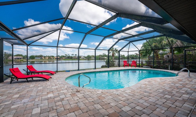 Port Charlotte Villa | Deep discount Jan 2026 waterfront heated pool villa.amazing views