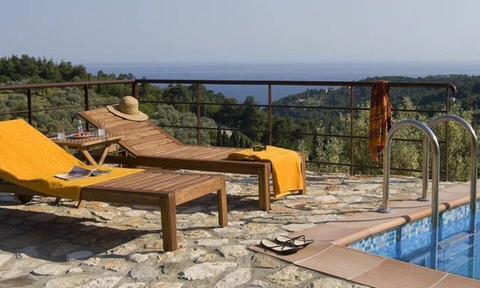 Votsi Villa | Deluxe Alonissos Island Villa | Villa Petra | Private Pool | Sea View | 2 BDR |.