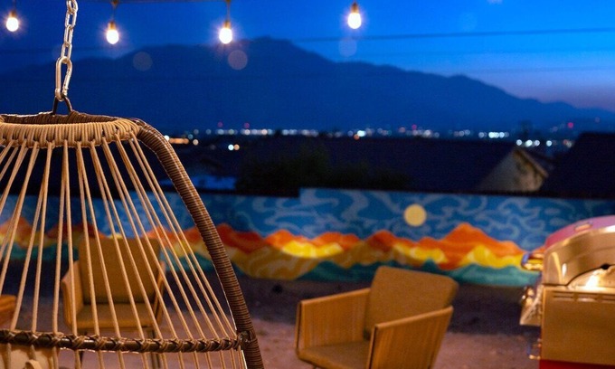 Desert Hot Springs House | Desert Haven · Outdoor Patio w/Fire Pit Minutes From Palm Springs