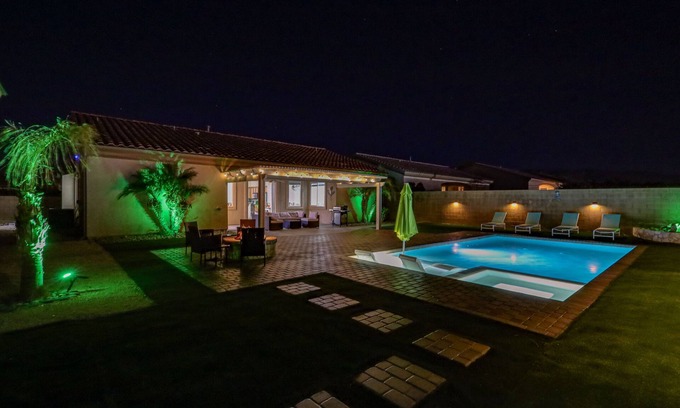 Desert Hot Springs House | Desert Oasis w/Pool&SPA~Pool Table~Ping Pong~ Firepit~and much more!