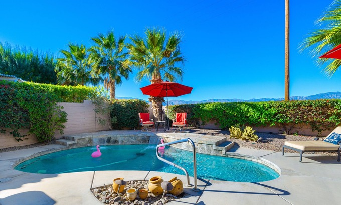 Indio House | DESERT OASIS WITH POOL, MOUNTAIN VIEWS, GOLF, CLUBHOUSE AMENITIES, WORKSPACE.