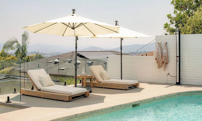 La Mesa House | Designer 3-bedroom home with pool, and fitness room in walkable La Mesa Village.