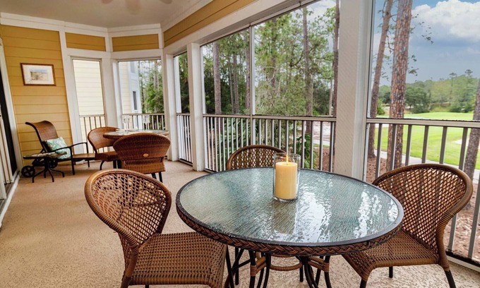 St. Augustine Condo | Direct Golf course View - screened lanai-sleeps 8 - pool-hot tub-near beaches