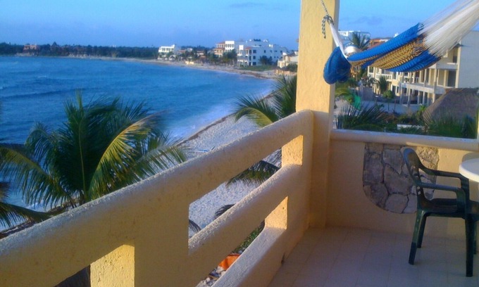 Akumal Condo | Direct Oceanfront, Corner Balcony Panoramic View of Beach, Half Moon Bay, Akumal