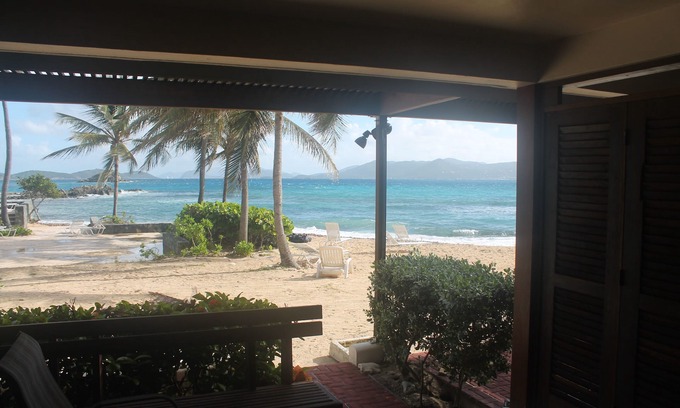 Red Hook Condo | DIRECTLY ON SAPPHIRE BEACH!Walk from your patio to the beach-pool Awesome views.