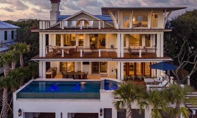 Isle of Palms House | Discounts! Featured Luxury home- across from beach, pool/hot tub, elevator, Ocean Views!