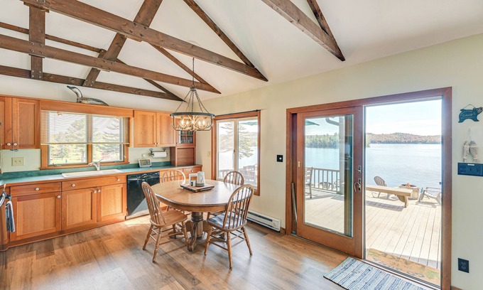 Old Forge Cabin | Dock & Views: Lakefront 'Camp' in Old Forge!
