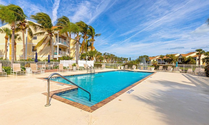 Ocean Side Village Condo | Dog-friendly condo near the beach with outdoor pool, hot tub, gym, balcony, W/D