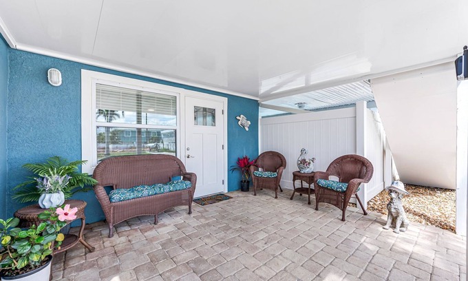 Fort Myers Beach Apartment | Dog Friendly, Large Heated Pool, Short Walk to Restaurants and Beach!