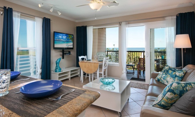 Galveston Condo | DolphinSmile 3 Pools Panorama View! W/D CLEAN!