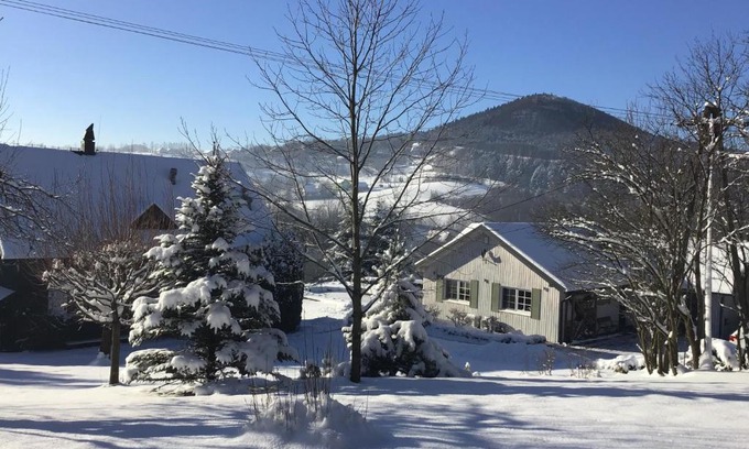 Nowe Rybie Villa | Dom w Starym Sadzie z basenem i sauną - Beskid Wyspowy