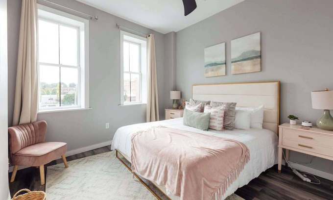Johnson City Apartment | Downtown JC Loft Steps from Action