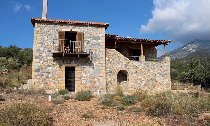 Kardamyli House | Dreamlike view of landscape and sea: idyllic located holiday house, Messenia, Pe