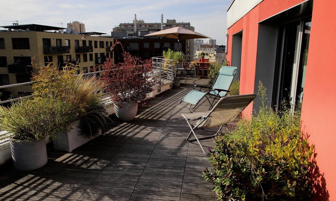 19th Arrondissement Apartment | Duplex with large terrace, Canal view