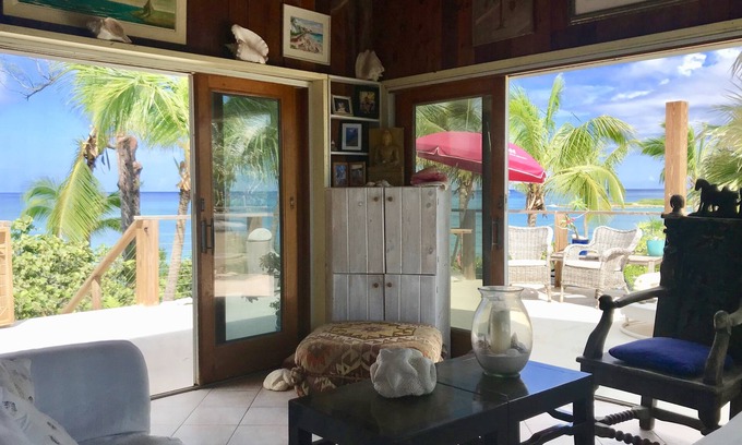Governor's Harbour House | Eco-friendly Beachfront House on stunning beach with private cabana