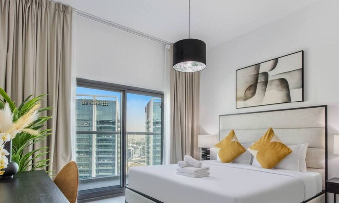 Al Barsha Apartment | Elegant 1BR Getaway in Bella Rose, Al Barsha