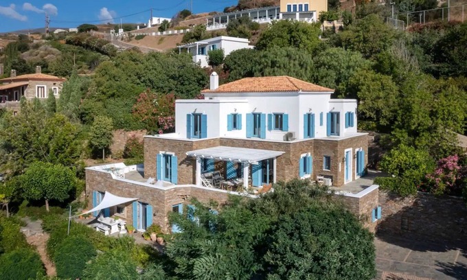 Steniai Villa | Elegant Andros Retreat | 6-Bedroom Villa | Breathtaking Sea Views