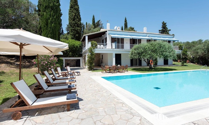 Perama Villa | Elegant Corfu Villa | 4 Bedrooms | Villa Aquila | Serene Nature Retreat |.