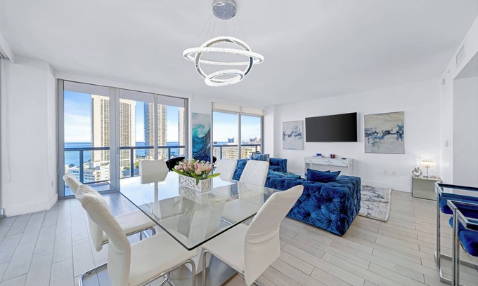 Hallandale Beach Apartment | ★ Elegant Vacation Home in Beachwalk with Balcony Overlooking Ocean Views