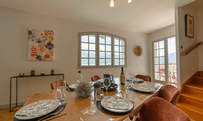 Sevrier Villa | Elegantissime - Villa avec Vue Lac 180 -9pers