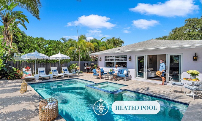 Delray Beach House | Enchanting Residence/Heated Pool/Beach Proximity/Serenity Key/RESlDENCES