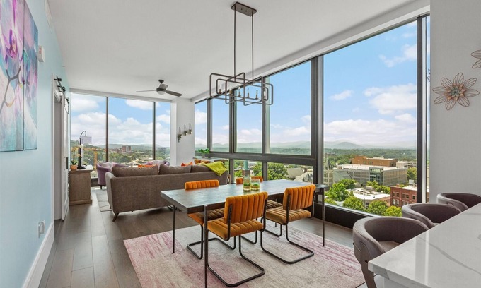 Downtown Asheville Condo | Endless Sunset Retreat | 10th floor Condo in Downtown, Panoramic Mountain Views