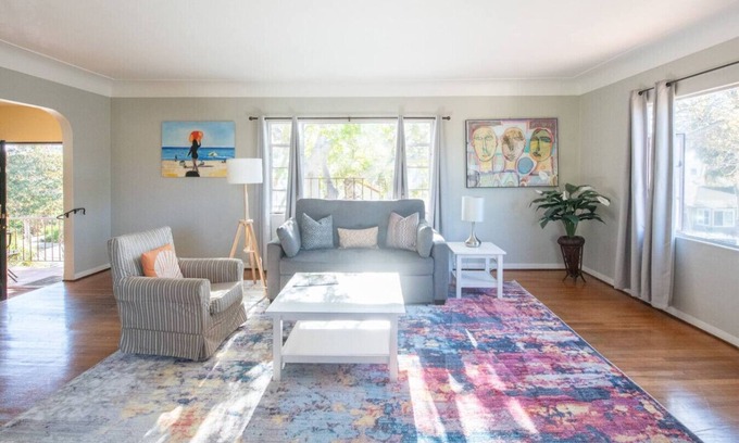 West Beach Apartment | Enjoy indoor-outdoor living, a full kitchen and walk to beach and state st.