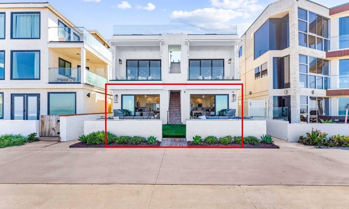 Mission Beach House | Entire Ground Beachfront Luxury Unit with Patio