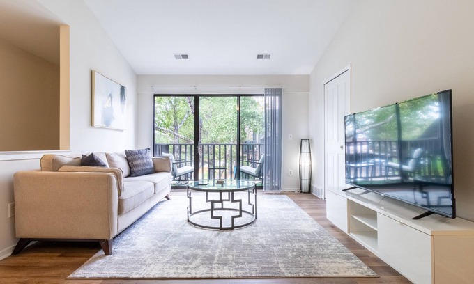 Northville Apartment | Entire Modern Corporate 1 Br Apt-King Bed-Gym-Pool