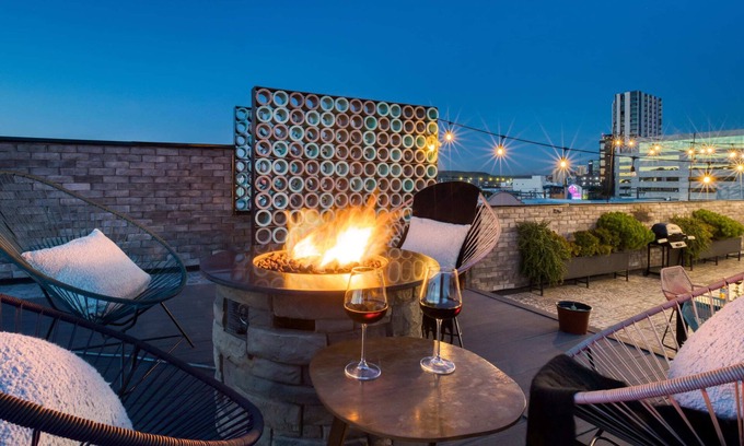 Centro Apartment | Epic Apt in Downtown Tijuana: Rooftop+Fire Pit, Gym, Lounge