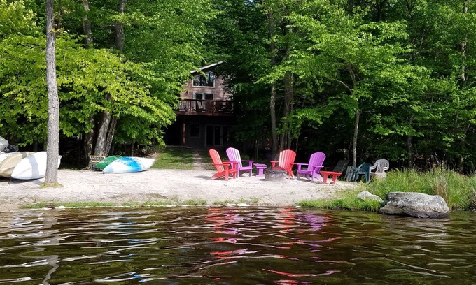 Gouldsboro House | Escape To The Poconos! Spacious 5 Bedroom ON THE LAKE - Boats, Gameroom, Hot Tub