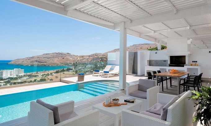 Vlicha Villa | Executive Rhodes Villa | Villa Faros | Private Pool | 3 Bedrooms | Lindos