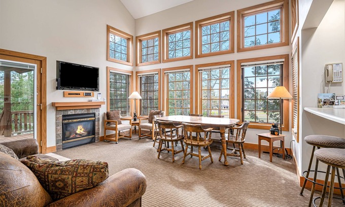Boyne Falls Condo | Exquisite dog-friendly condo with pool, tennis, hot tub, skiing, & central AC
