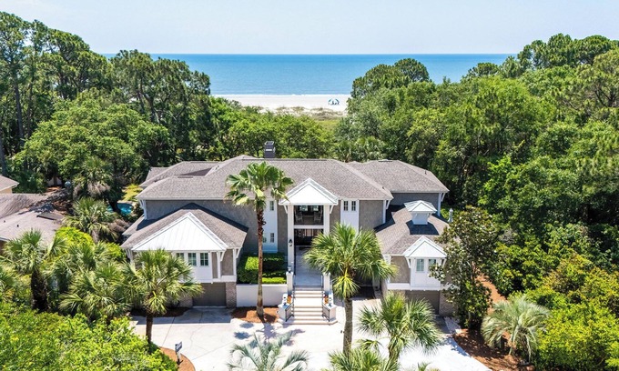 Hilton Head Island House | Extraordinary Family Friendly Ocean Front Home with private pool & hot tub!
