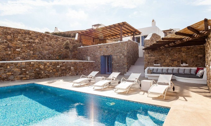 Mykonos Town Villa | Extravagant Mykonos Villa | Villa Pareja I | Stunning Sea Views | 2 Bedrooms |.