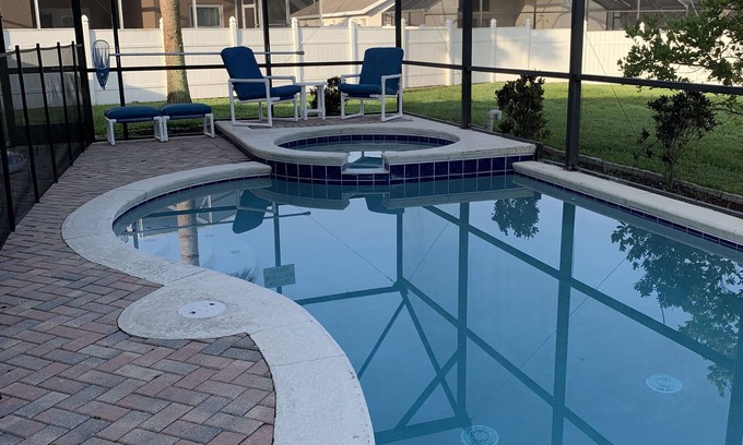Windsor Palms House | Fall Specials! Pet-Friendly Fenced Home w/Pool & Spa Heat - 3 Miles from Disney