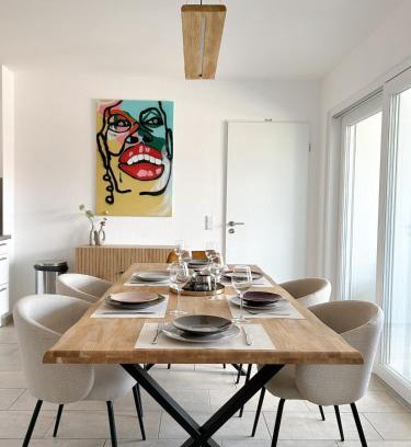 Ahaus Apartment | Ferienwohnung in Ahaus für 6 Gäste mit 2 Bädern und Loggia