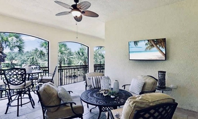 Naples Villa | Fiddlers Creek Naples-3 bd w huge lanai, water views. Montreux. Gated.
