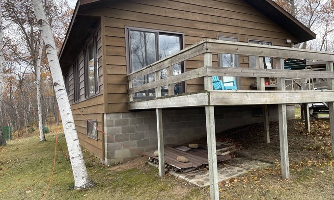 Deerwood Cabin | Fishing cabin in the pines! 50 acres of lakeshore forest, & only YOU! Beauty.