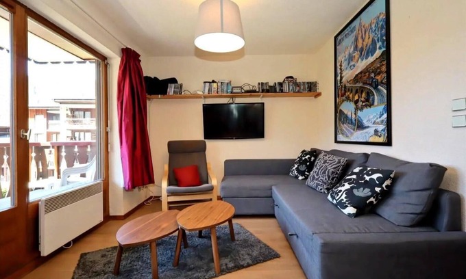 Les Houches Apartment | Floor -1, balcony, parking, television, ski locker, 29m², Les Houches