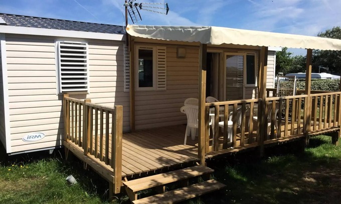 Kerroch House | Flower Camping La Pointe du Talud * - Mobile home Comfort TITANIA 30m2 - 3 bedrooms + semi-covered terrace 15m2 6 people