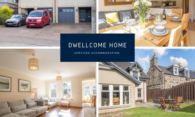 Aberdeen House | Free Driveway Parking, 637 Mbps WIFI, Ideal for Long Term Contractor, etc Stays, Regular Housekeeping Option - Dwellcome Home Ltd 5 Double Bedroom 3 Bathroom House - See Our Site for Assurance