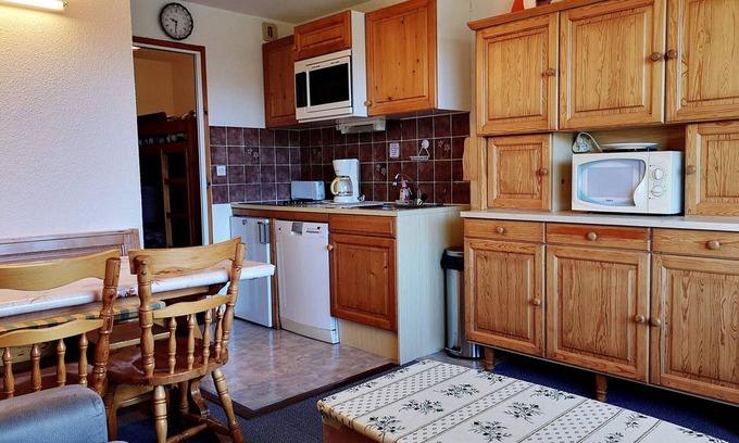 Notre-Dame-de-Bellecombe Apartment | Functional studio cabin for 6 at the foot of the slopes - Parking included