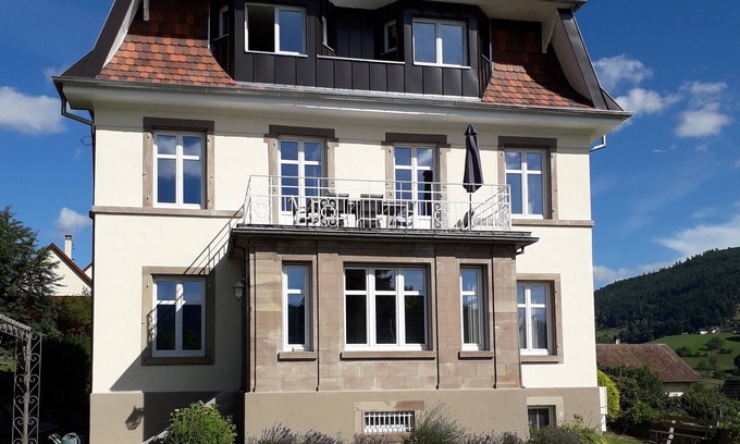 Munster Apartment | Gîte in Maison de Maître, large terrace with view, 3 bedrooms, sleeps 6