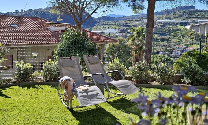 Bordighera Apartment | Garden: lovely one-bedroom apartment finely renovated, Garden and private parking space