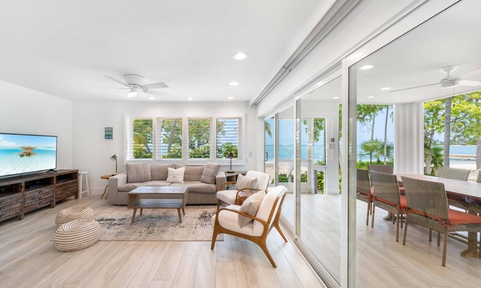 Rum Point House | Gardens of the Kai #6: Two-Story Beachfront Villa w/Shared Pool; Walk to Rum Point Club + Kaibo